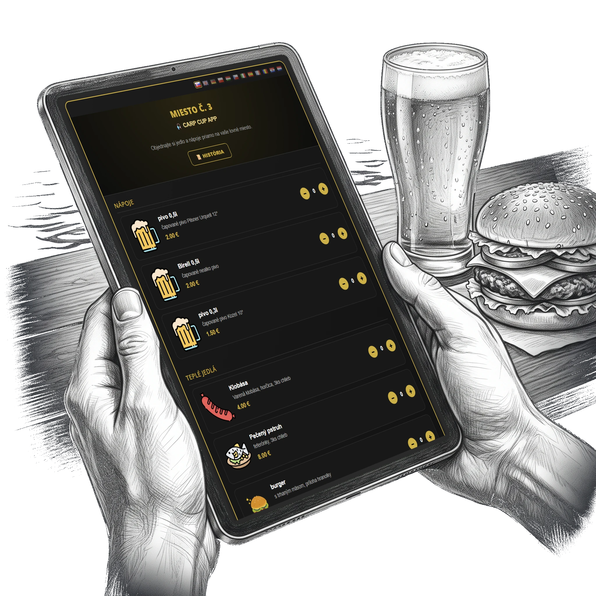 CarpCup.app - POS pokladňa a gastro modul pre bufet