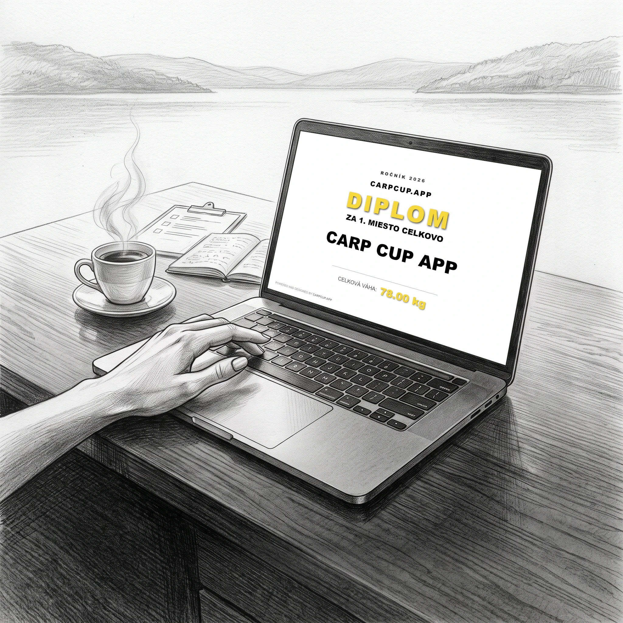 CarpCup.app - digitálny velín, PDF diplomy a ruleta pre organizátorov